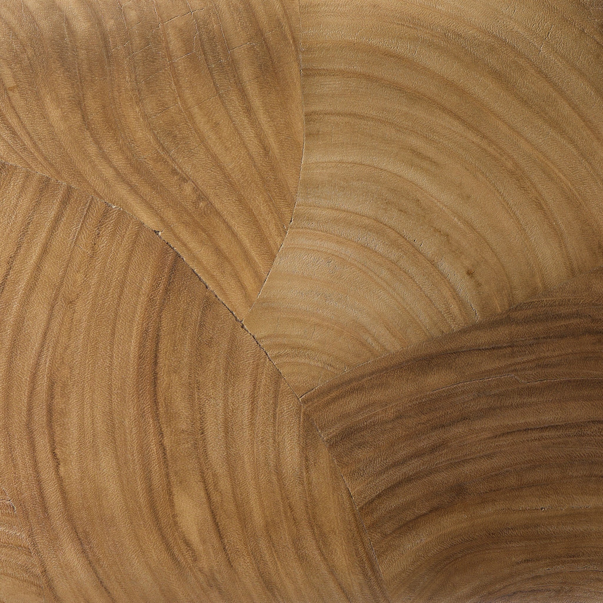 Four Hands Marlena Console Table — Ochre Guanacaste Oyster-Smoked American Oak Veneer-Smoked Oak Veneer