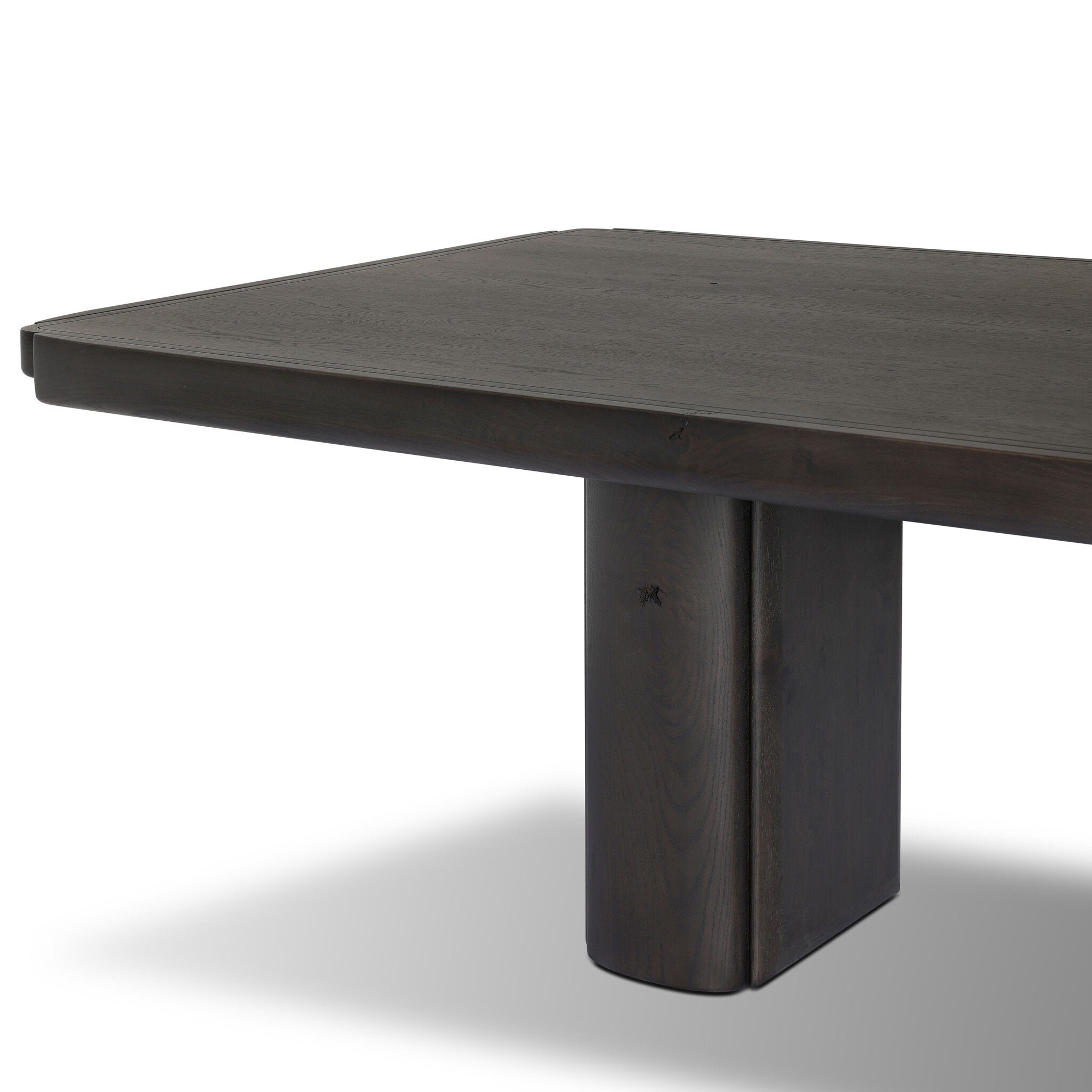 Four Hands Floyd Dining Table — Smoked Black Oak-Smoked Black Oak Veneer