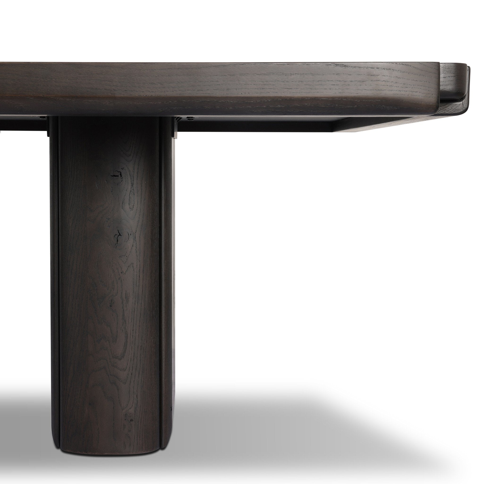 Four Hands Floyd Dining Table — Smoked Black Oak-Smoked Black Oak Veneer