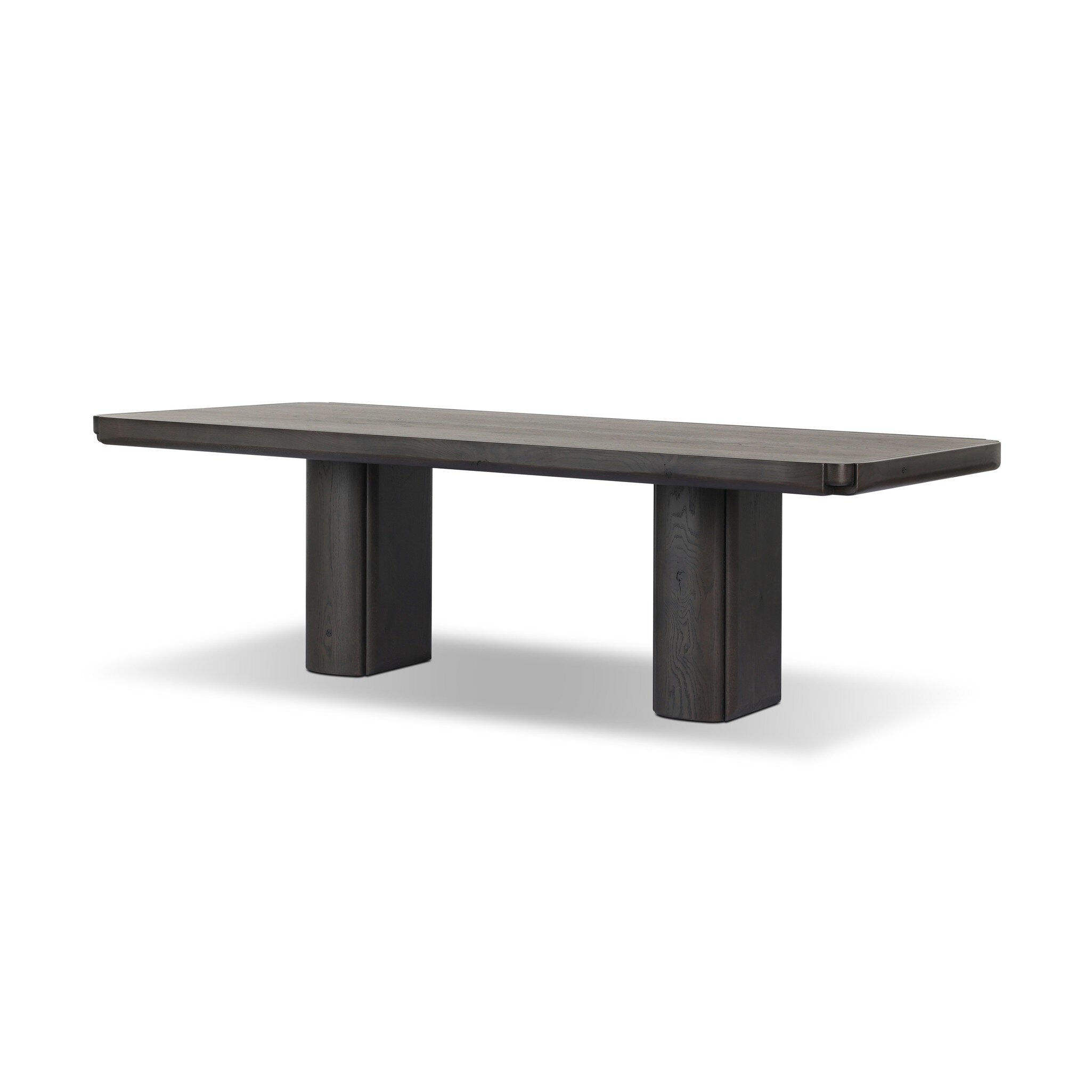 Four Hands Floyd Dining Table — Smoked Black Oak-Smoked Black Oak Veneer