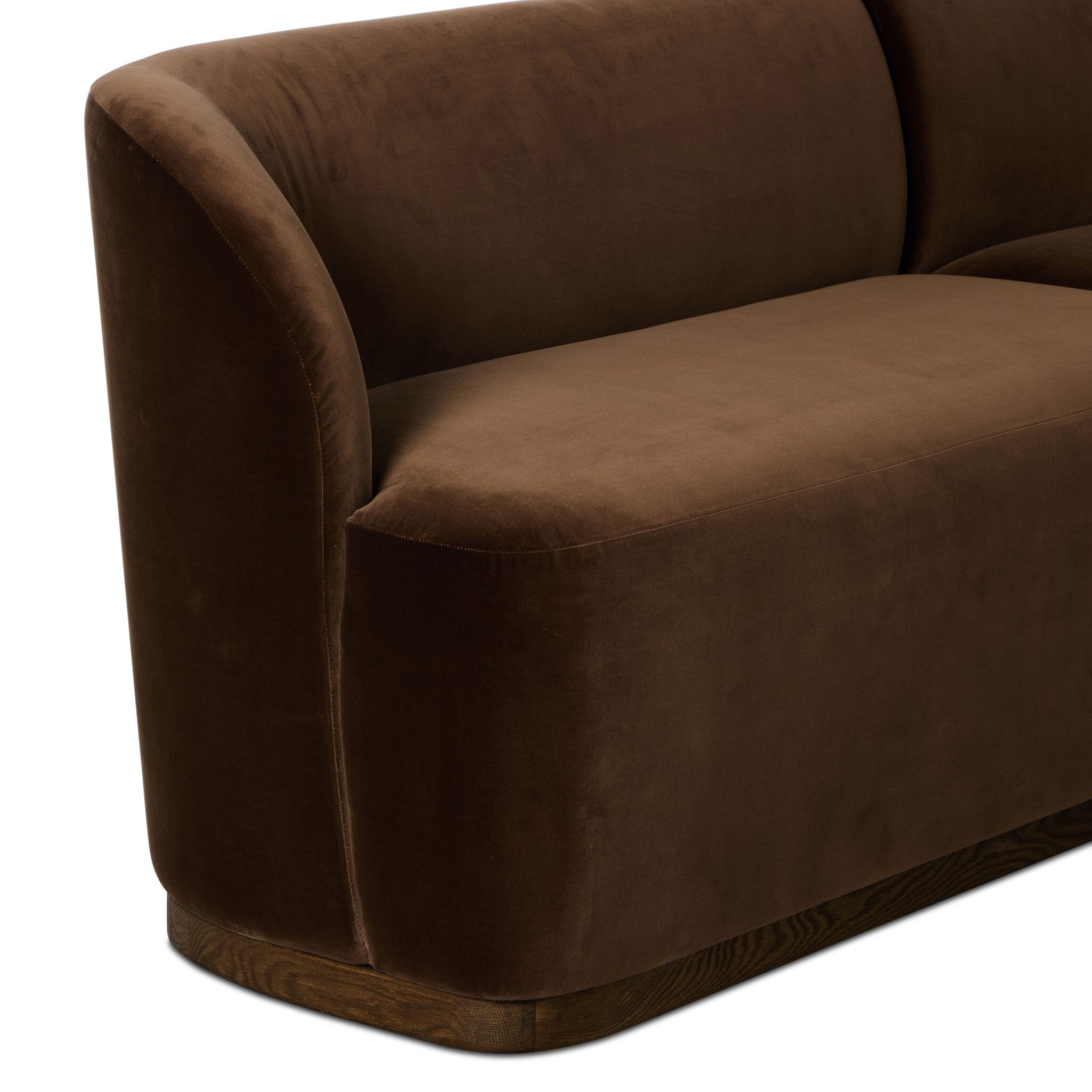 Four Hands Dorset Banquette L-Shape — Surrey Mink-Weathered Oak