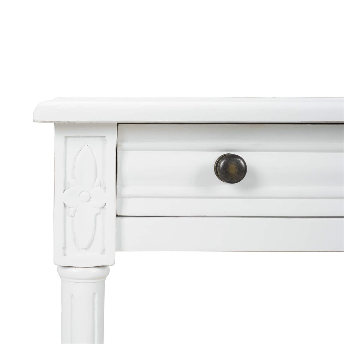 Bramble Melissa Side Table — Architectural White / Rattan Natural