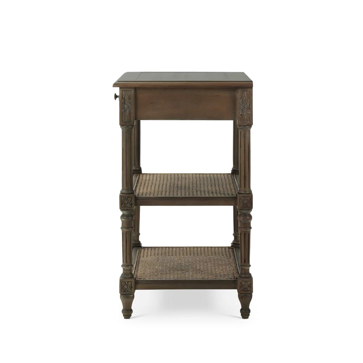 Bramble Melissa Side Table — Straw Wash / Rattan Glaze