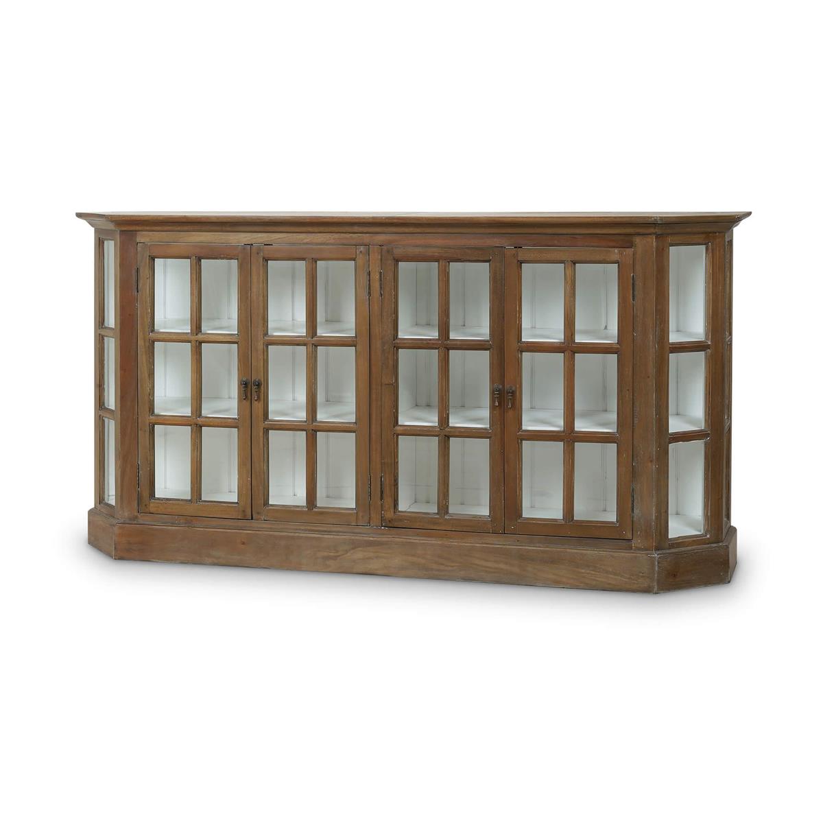 Bramble Cape Cod Narrow Media Console — Straw Wash / Architectural White