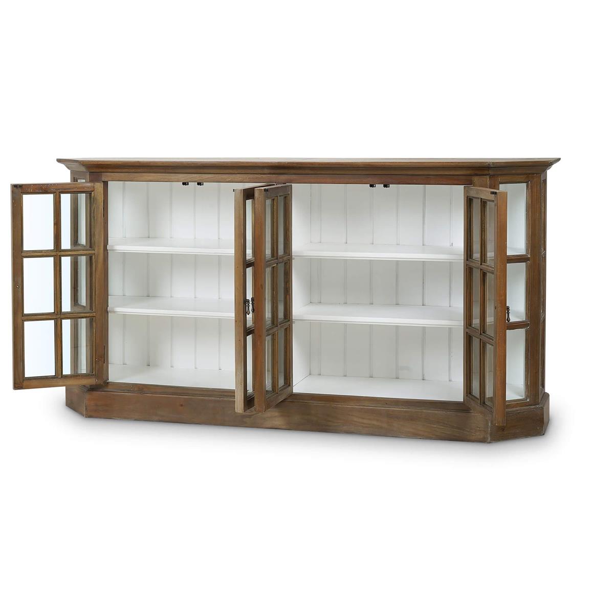 Bramble Cape Cod Narrow Media Console — Straw Wash / Architectural White