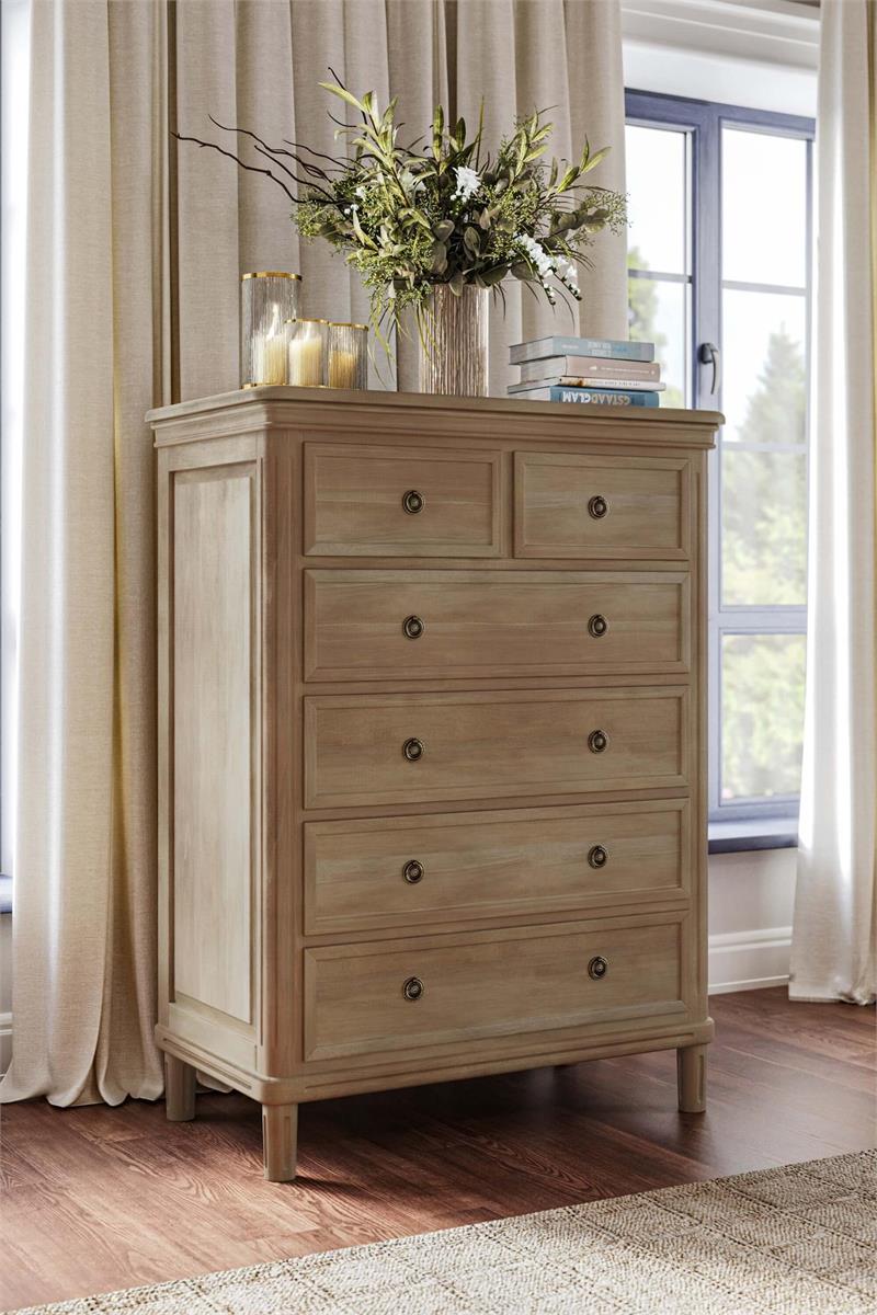 Bramble Hayward 6 Drawer Tall Boy — Fruit Wood
