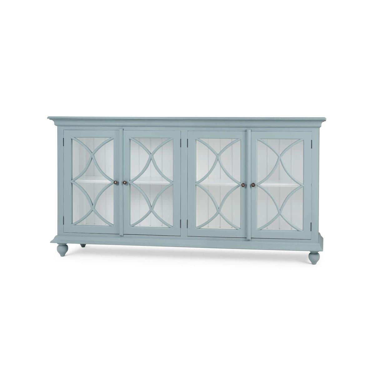 Bramble Hamilton 4 Door Buffet — Frosted Blue / True White *