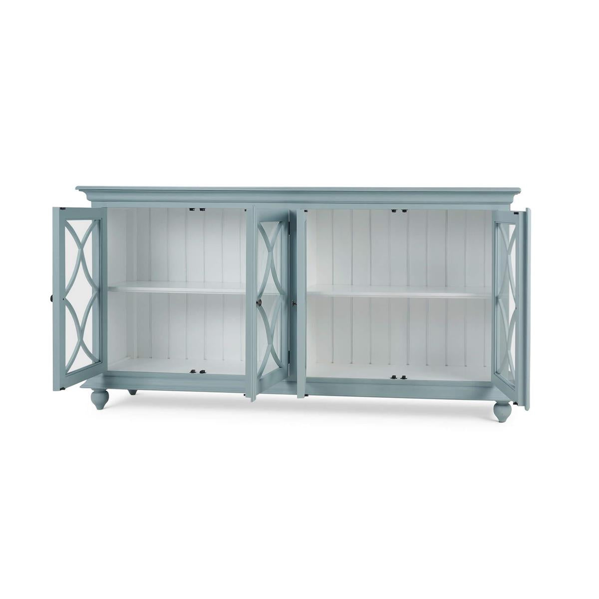 Bramble Hamilton 4 Door Buffet — Frosted Blue / True White *