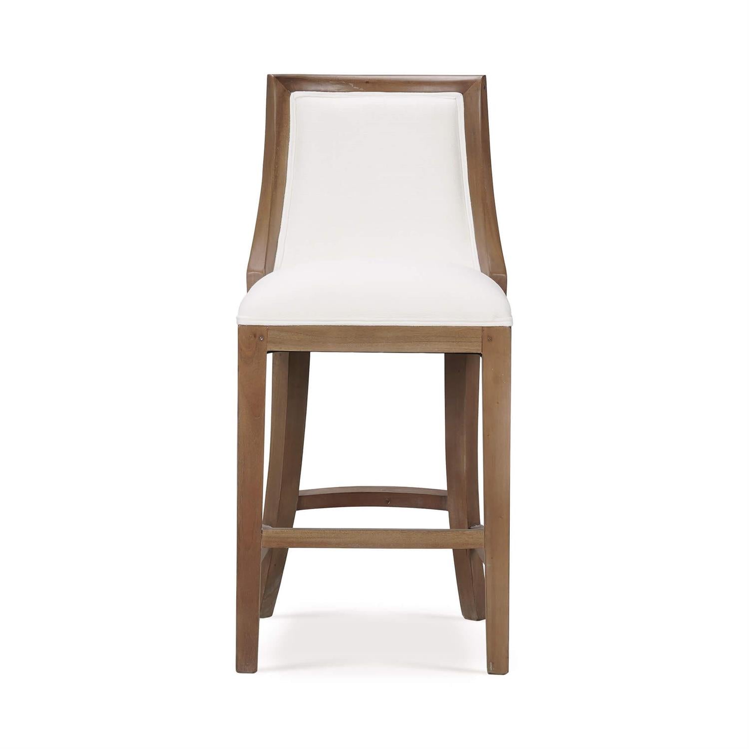 Bramble Monarch Counter Stool — Straw Wash / Arctic