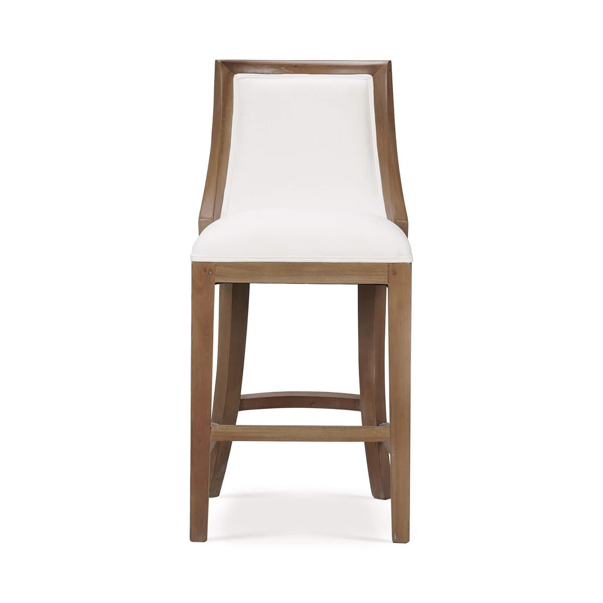 Bramble Monarch Counter Stool — Straw Wash / Arctic