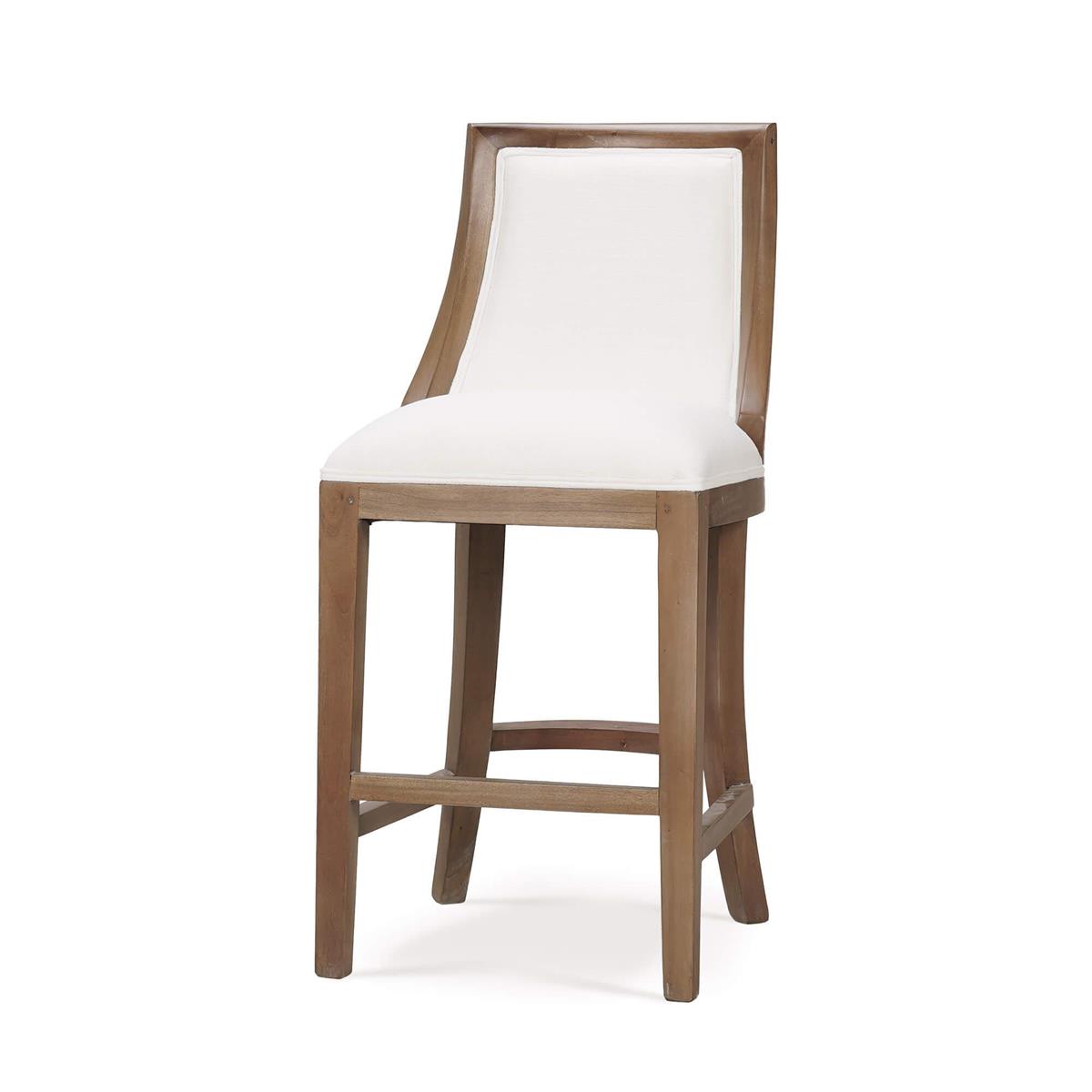 Bramble Monarch Counter Stool — Straw Wash / Arctic