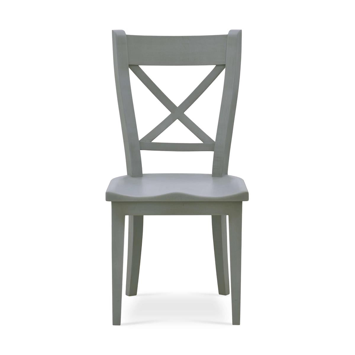 Bramble Summerset Chair w/ Wood Seat — Grey Charleston