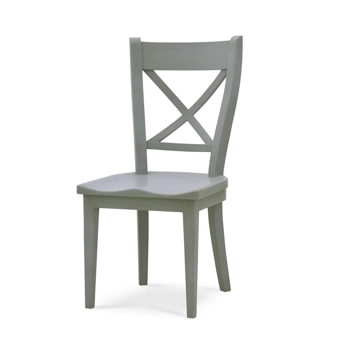 Bramble Summerset Chair w/ Wood Seat — Grey Charleston