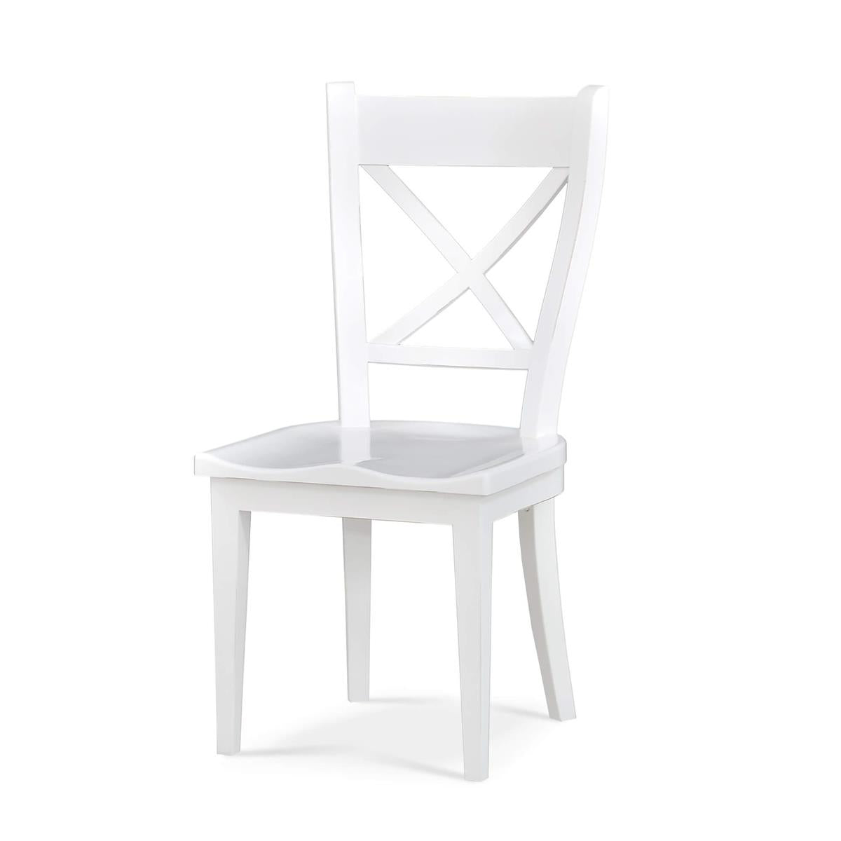 Bramble Summerset Chair w/ Wood Seat — Architectural White / Light Distressed