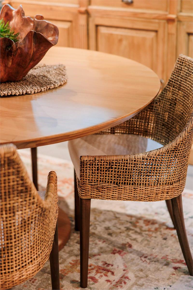 Bramble Pierre Round Dining Table 60'' — Antique French Oak