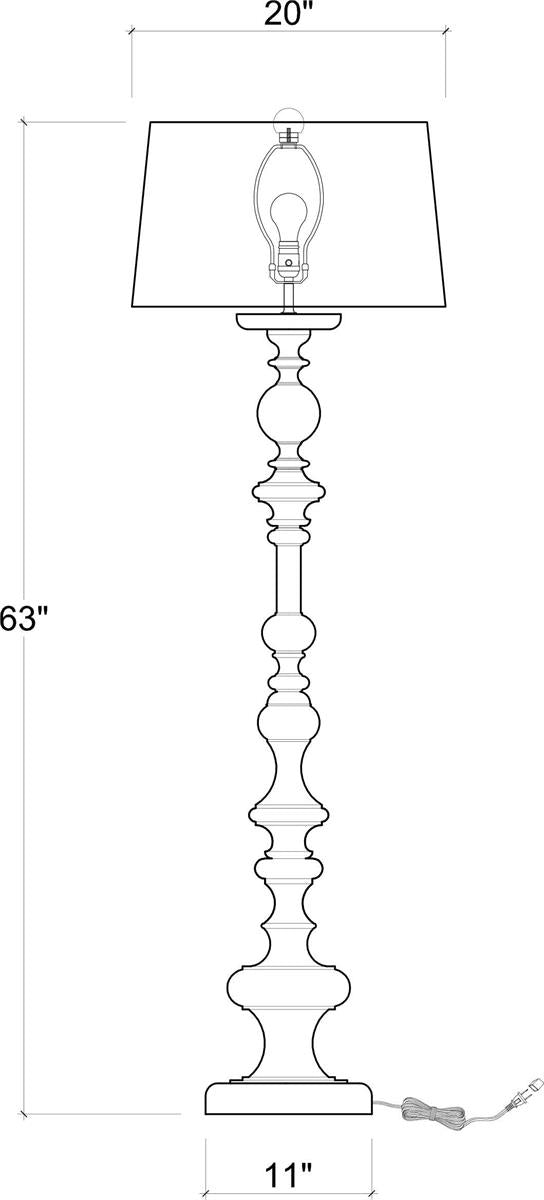 Bramble Bohemia Floor Lamp — Batavia Black / Pebble