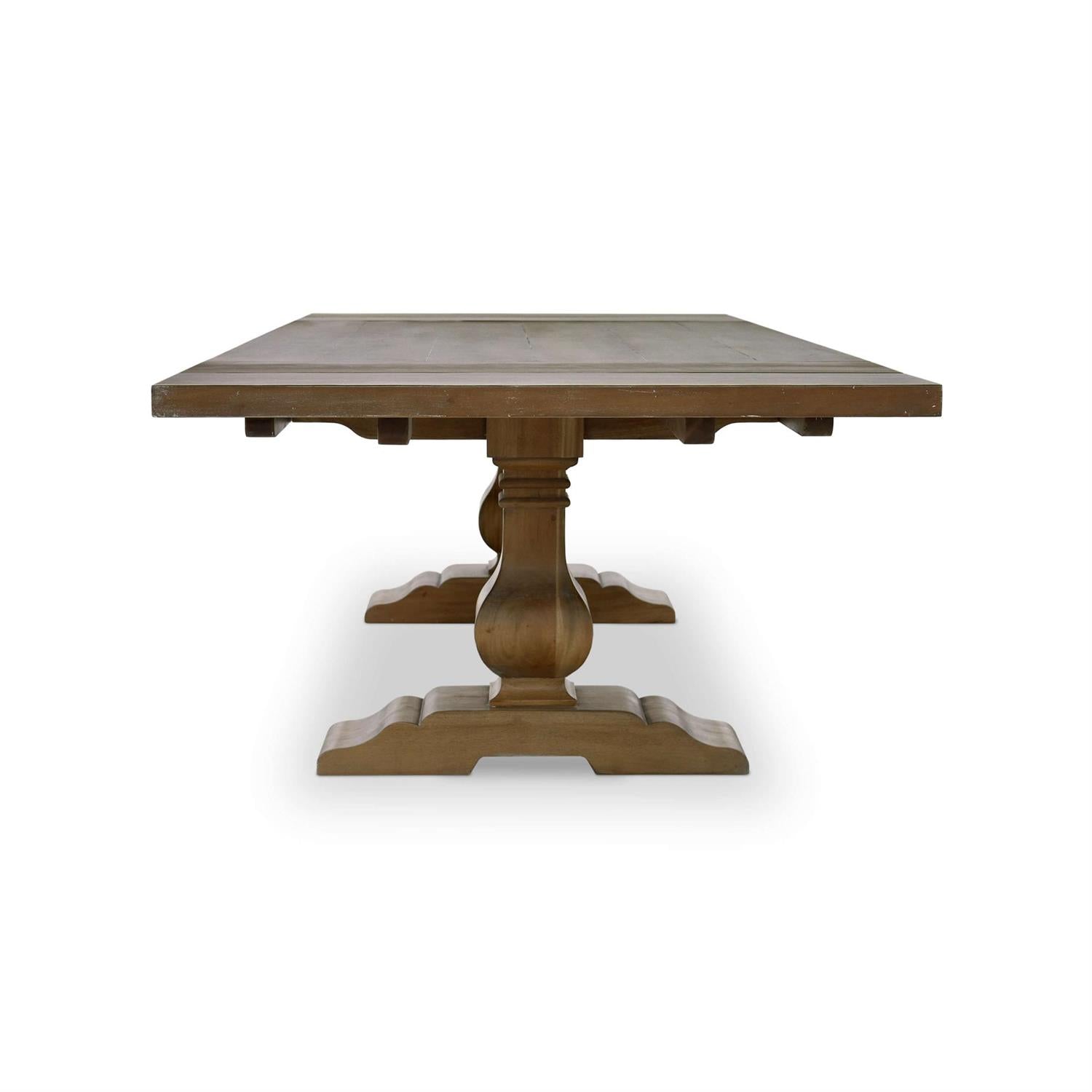 Bramble Trestle Extension Table 96'' extends to 120'' — Straw Wash