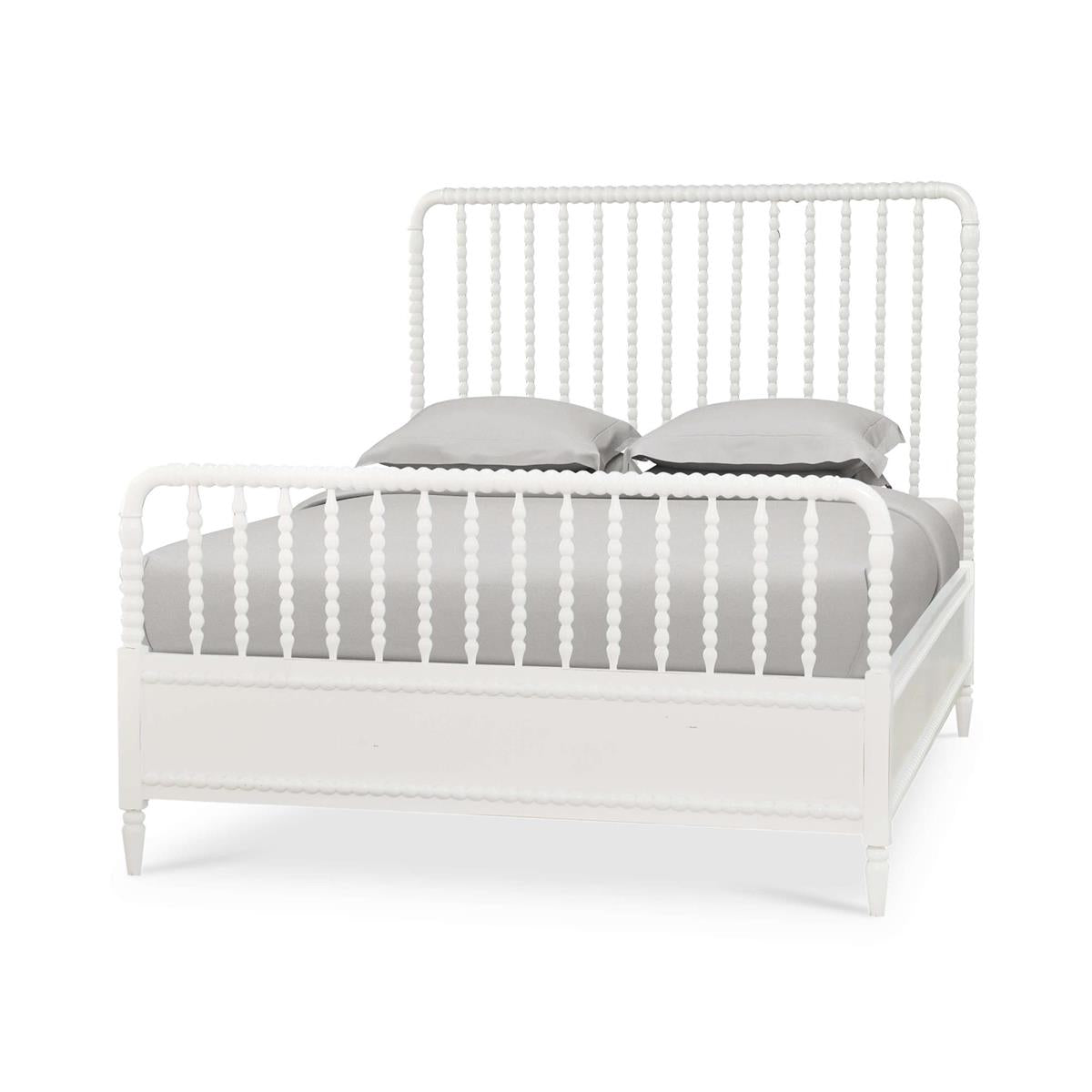 Bramble Cholet Bed Queen — Architectural White / Light Distressed