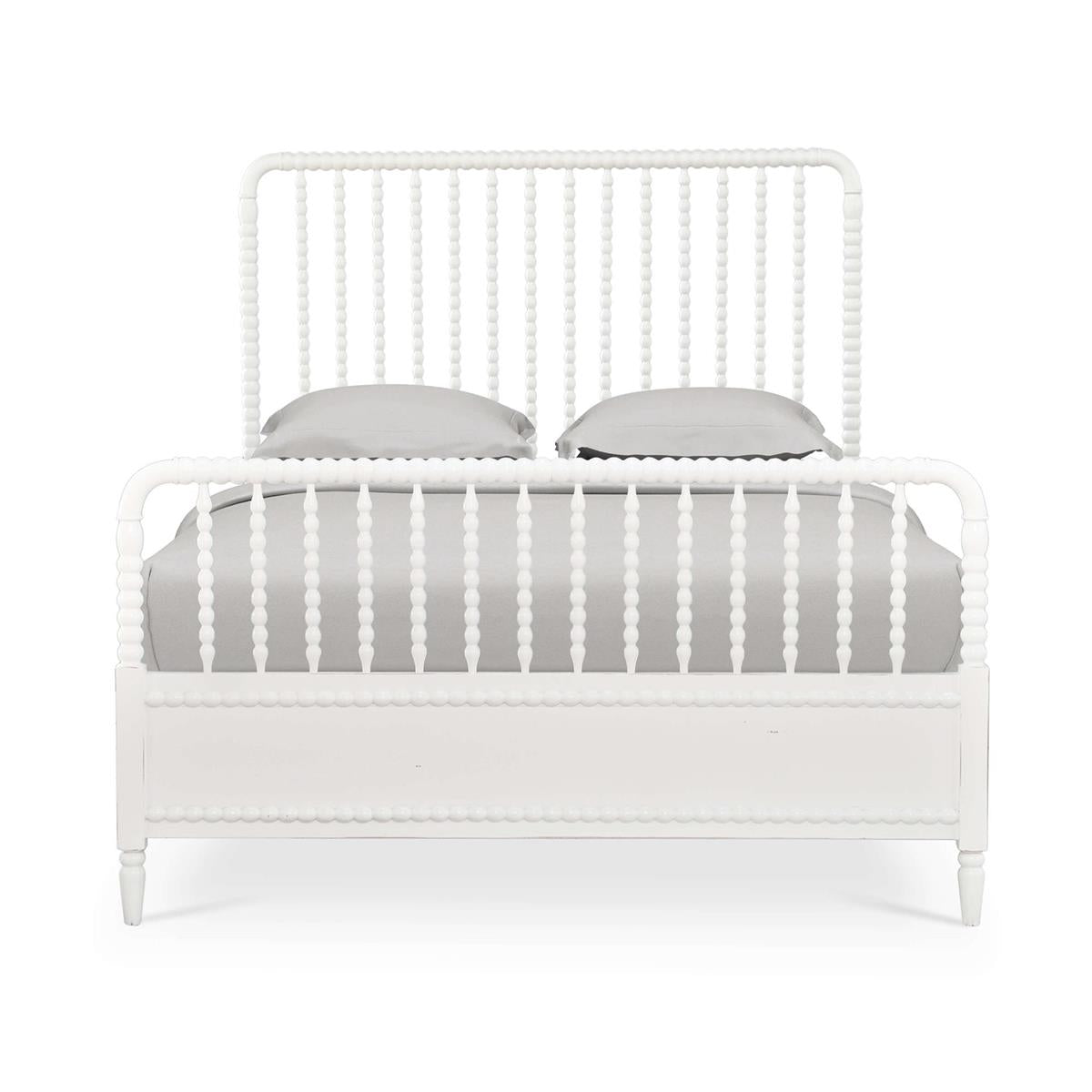 Bramble Cholet Bed Queen — Architectural White / Light Distressed