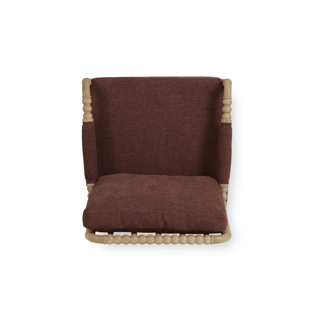Bramble Cholet Arm Chair — Fruit Wood / Chestnut Brown Chenille