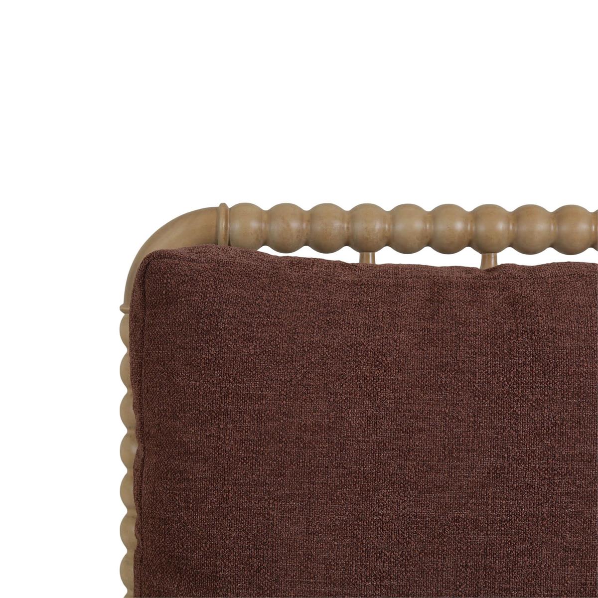Bramble Cholet Arm Chair — Fruit Wood / Chestnut Brown Chenille