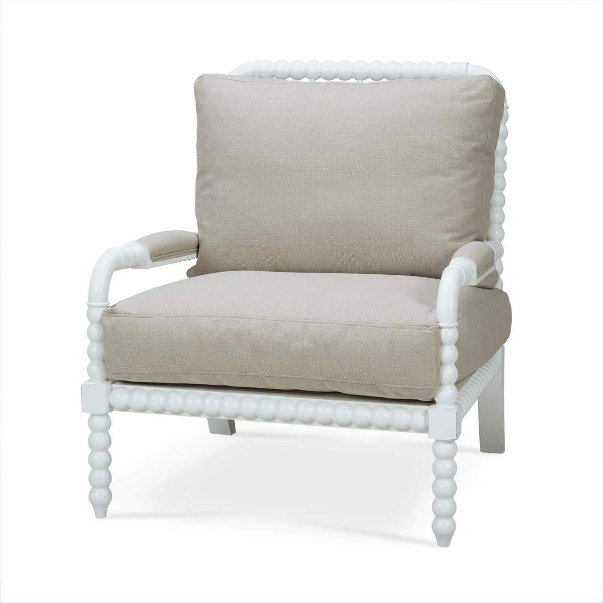 Bramble Cholet Arm Chair — Architectural White / Camelot