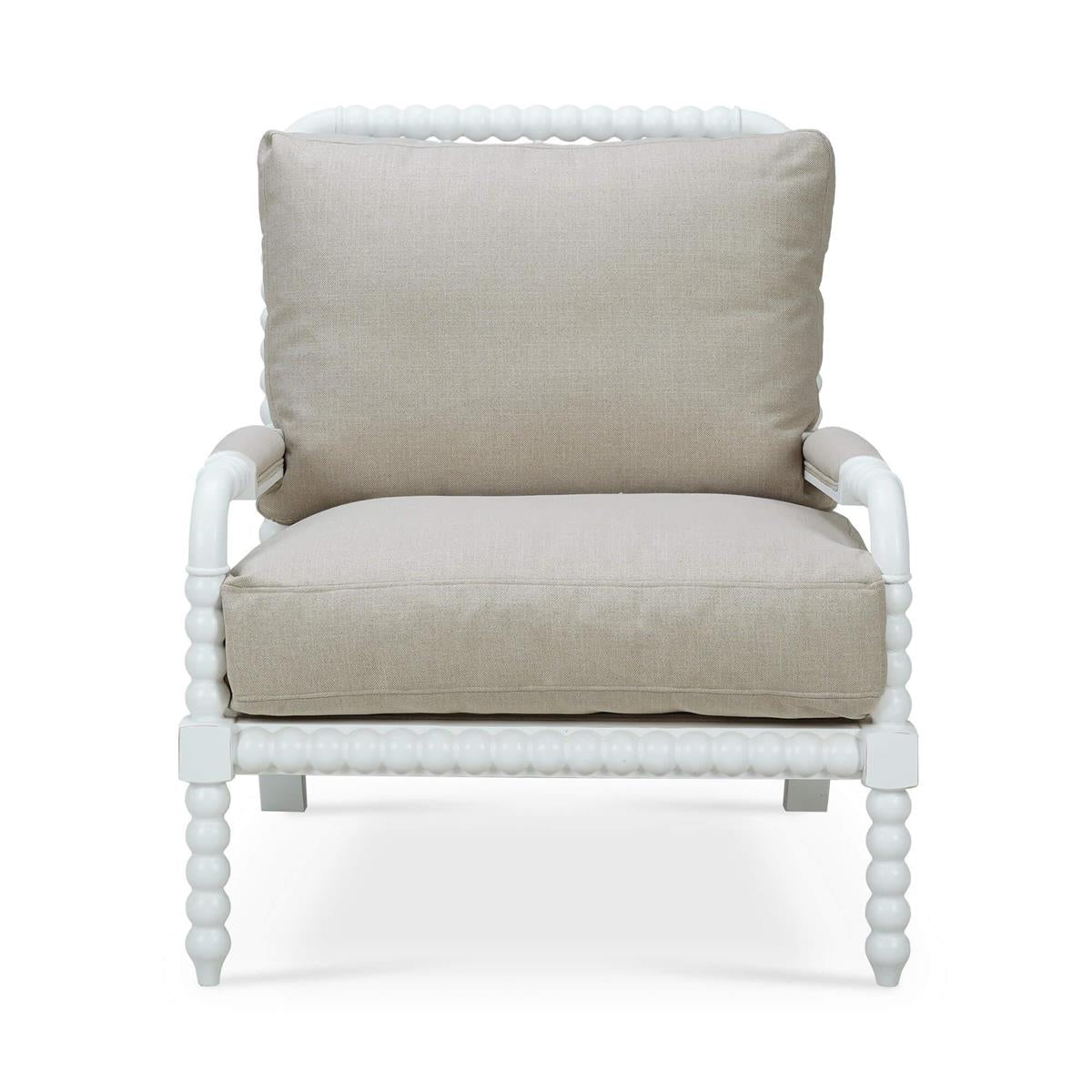 Bramble Cholet Arm Chair — Architectural White / Camelot