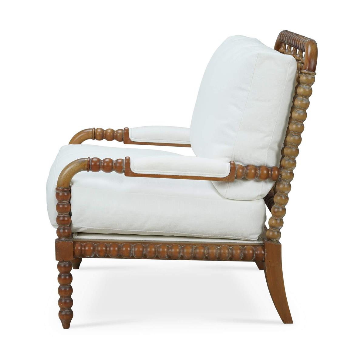 Bramble Cholet Arm Chair — Straw Wash / Arctic