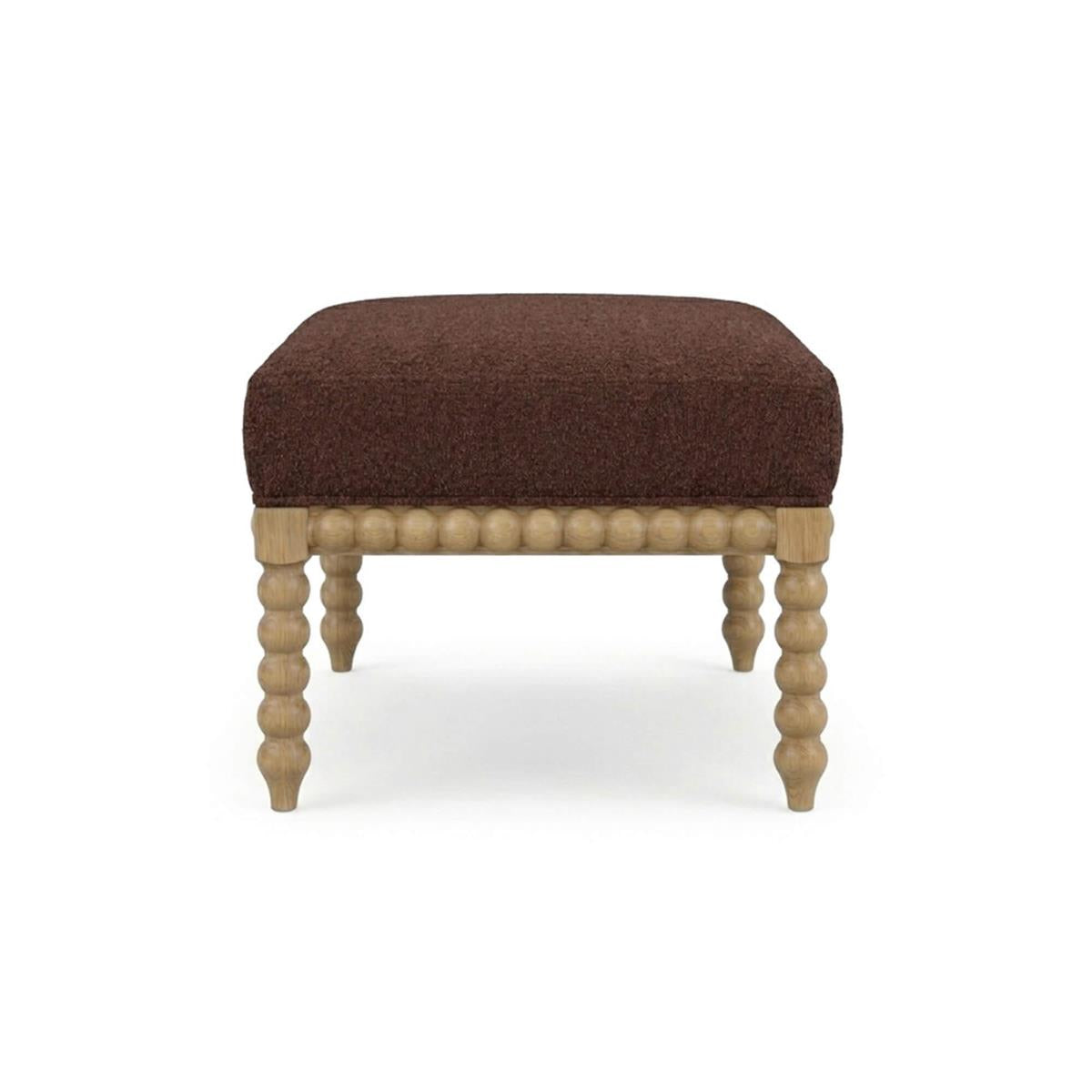 Bramble Cholet Ottoman — Fruit Wood / Chestnut Brown Chenille