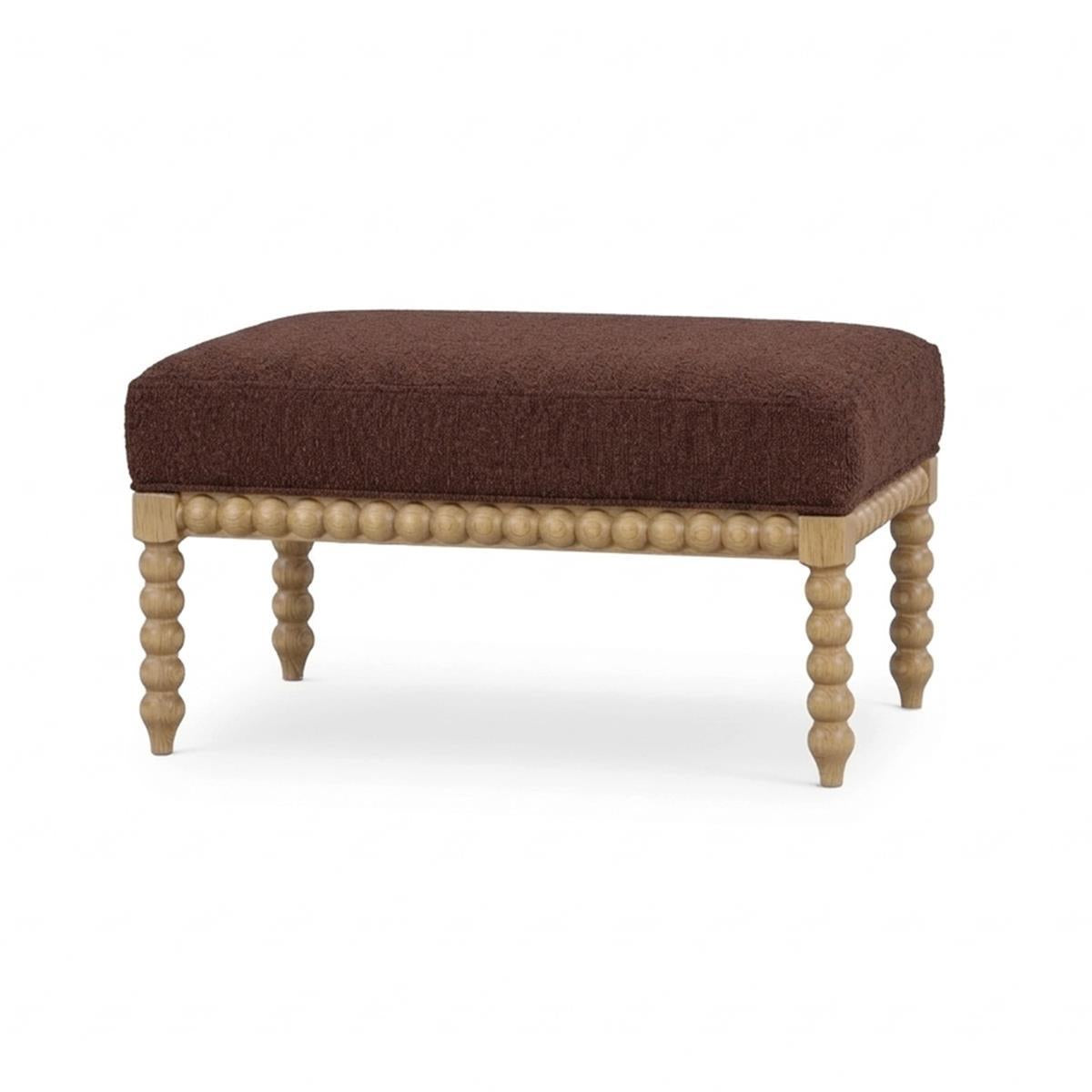 Bramble Cholet Ottoman — Fruit Wood / Chestnut Brown Chenille