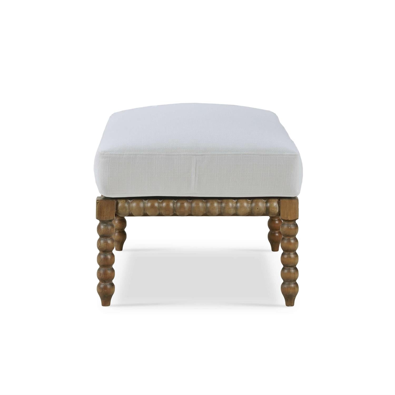 Bramble Cholet Ottoman — Straw Wash / Arctic