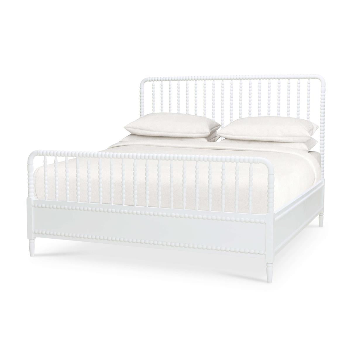 Bramble Cholet Bed King — Architectural White / Light Distressed