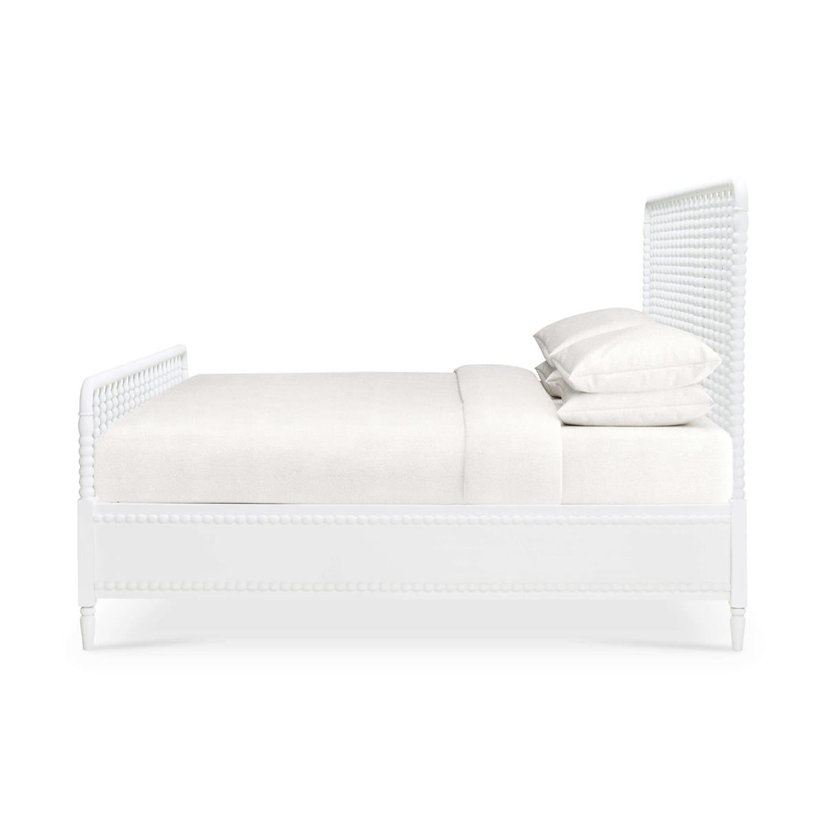 Bramble Cholet Bed King — Architectural White / Light Distressed