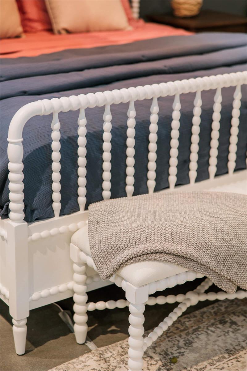 Bramble Cholet Bed King — Architectural White / Light Distressed