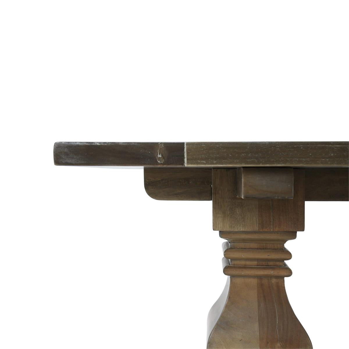 Bramble Trestle Dining Bench — Straw Wash