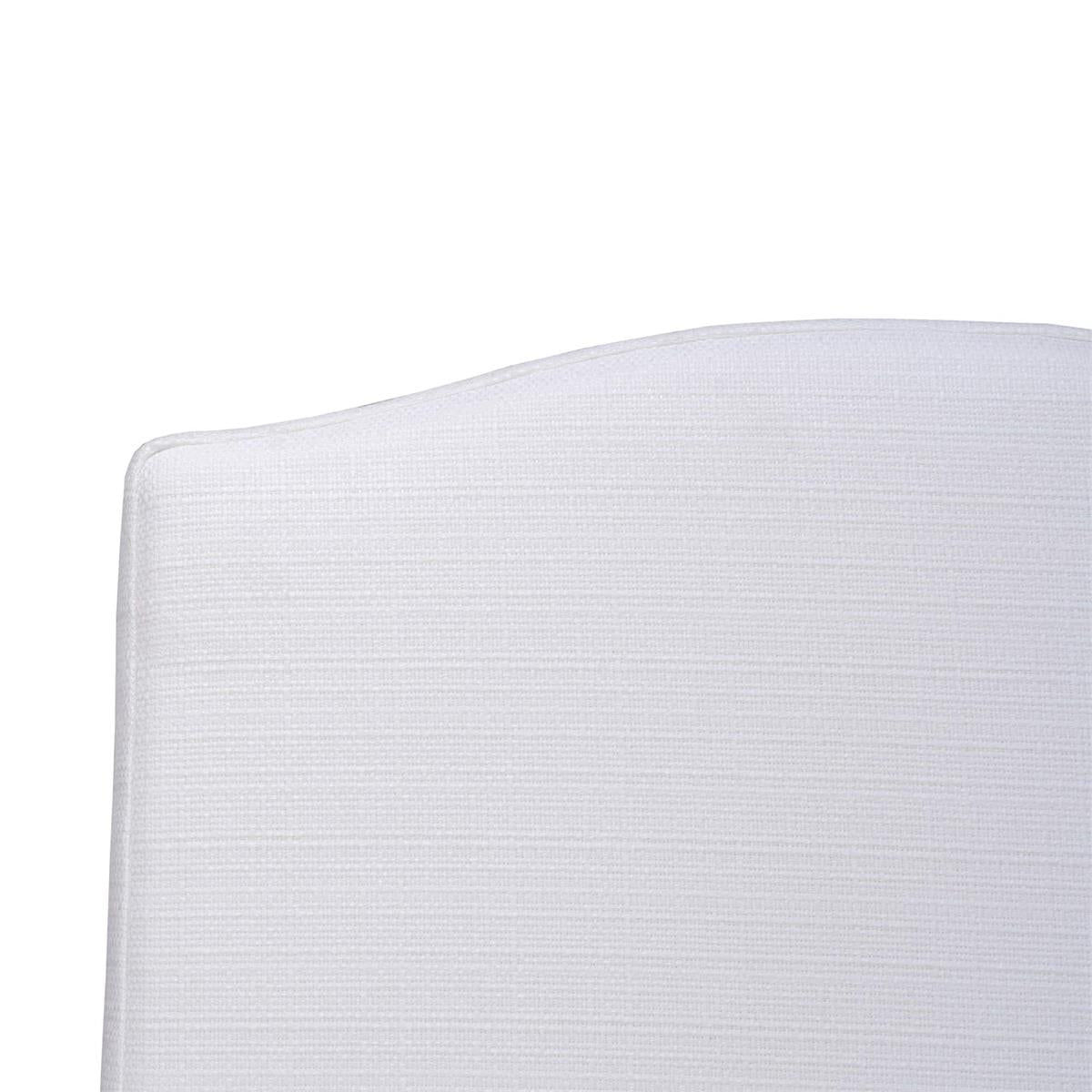 Bramble Sierra Slipcovered Dining Chair w/ Castors w/ Arctic White Performance Fabric — Arctic