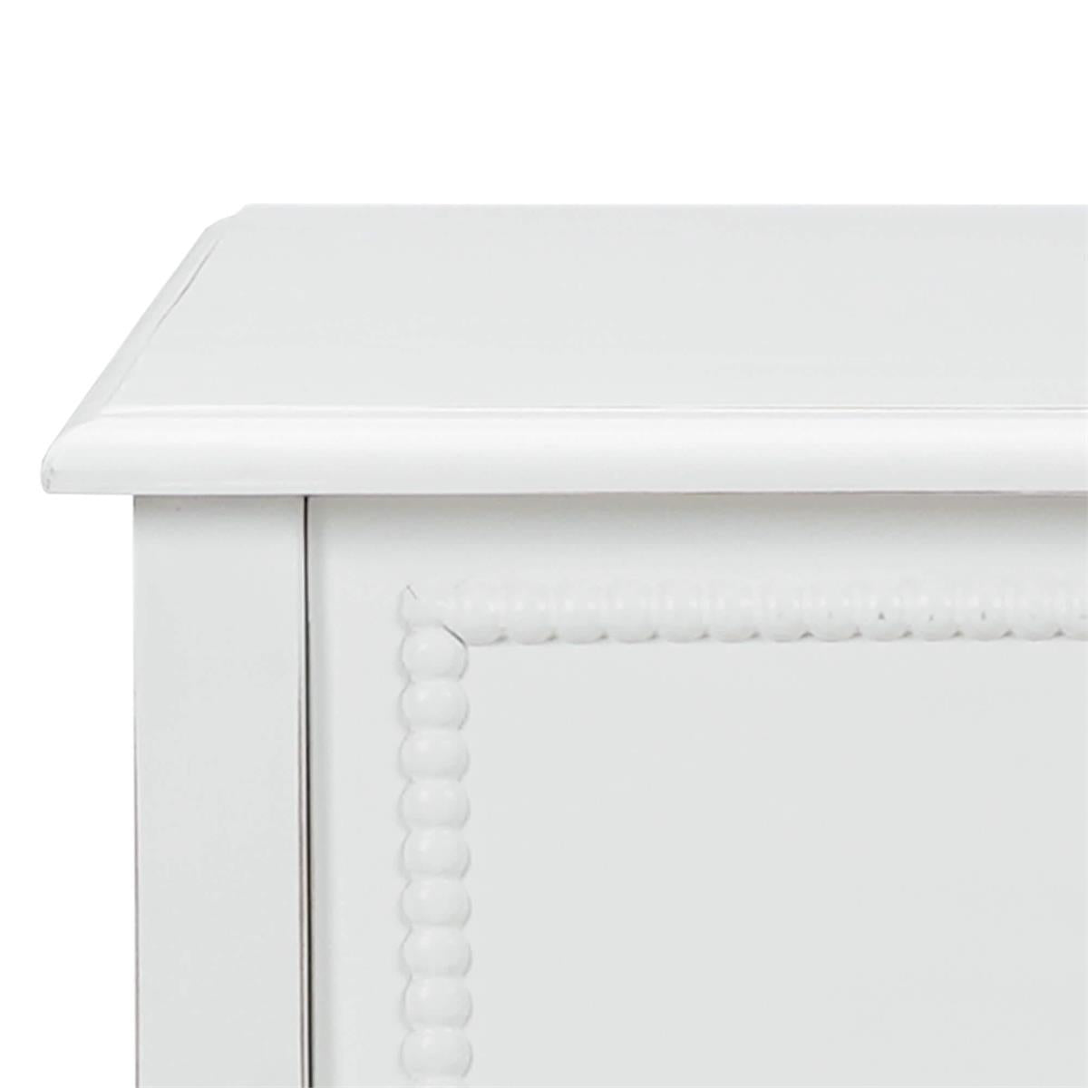 Bramble Cholet Bedside Table — Architectural White / Light Distressed