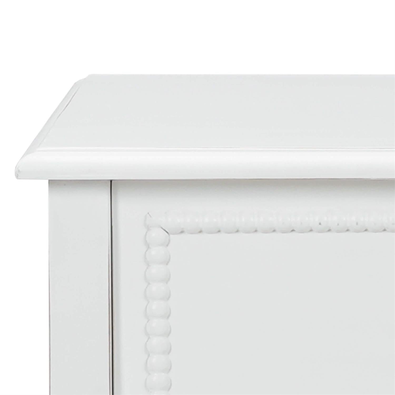 Bramble Cholet Bedside Table — Architectural White / Light Distressed