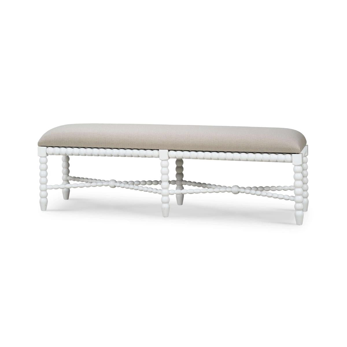Bramble Cholet Bench Medium — Architectural White / Camelot