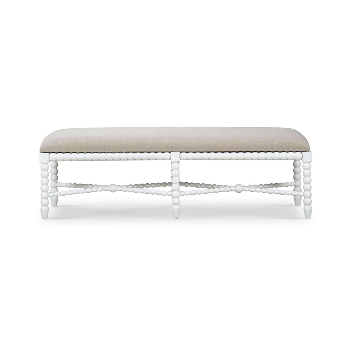Bramble Cholet Bench Medium — Architectural White / Camelot