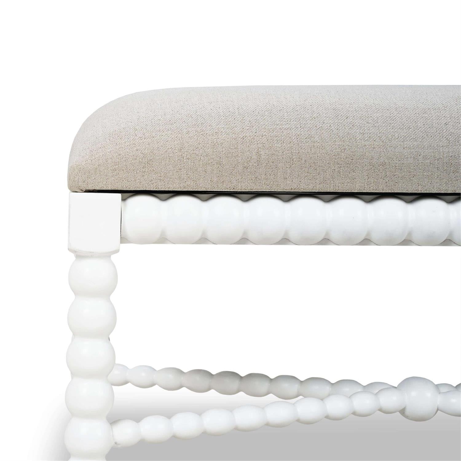 Bramble Cholet Bench Medium — Architectural White / Camelot