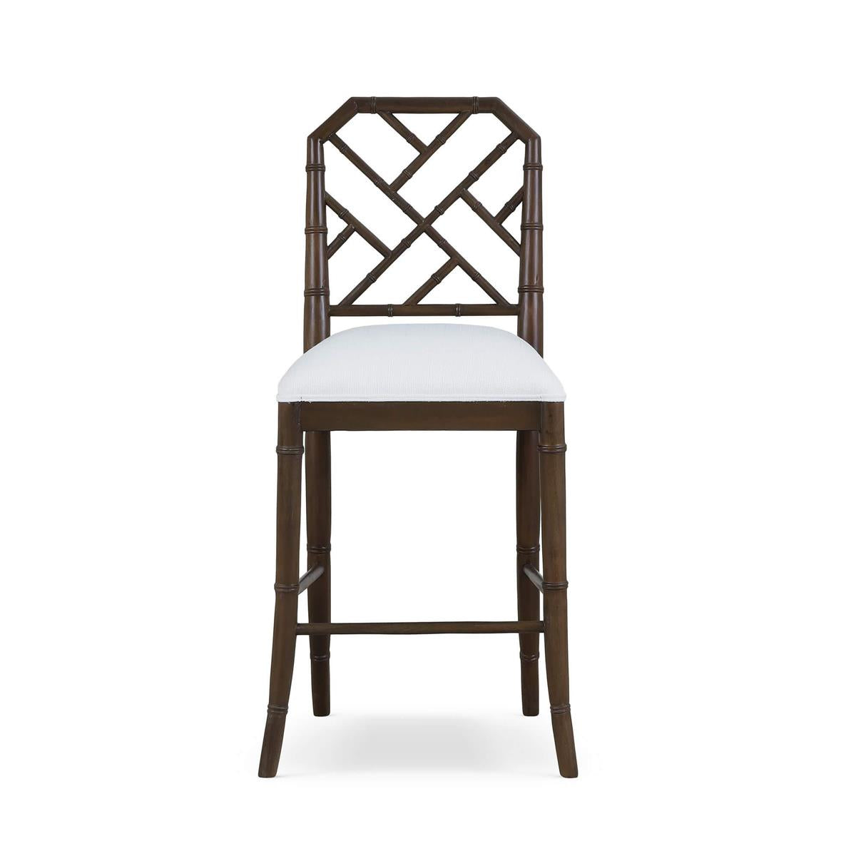 Bramble Martinique Counter Stool — Dark Walnut / Arctic
