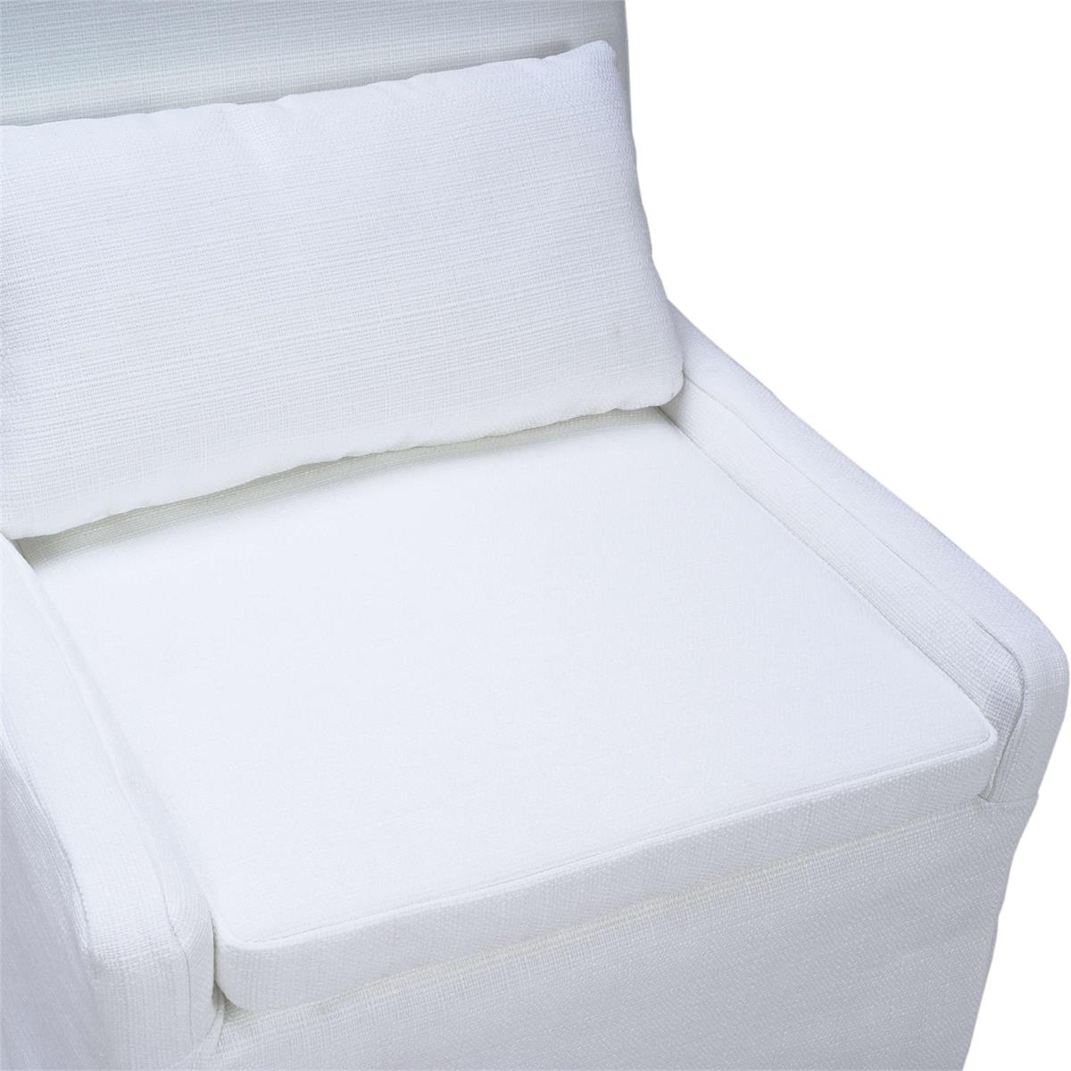 Bramble Bilboa Slipcovered Side Dining Chair — Arctic / Straw Wash