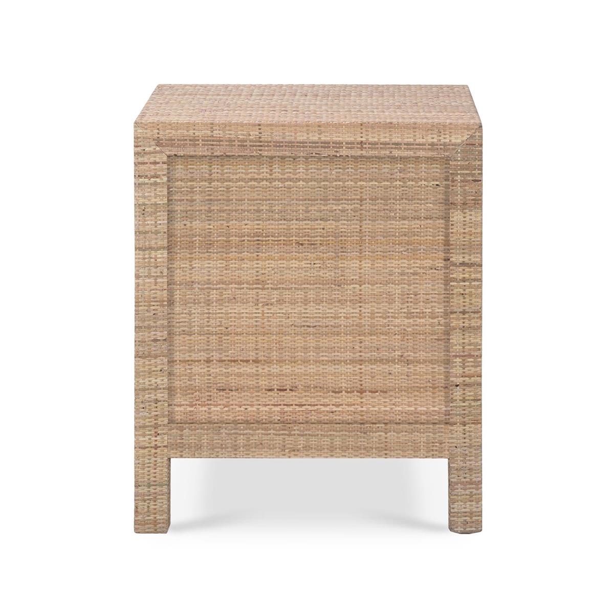 Bramble Kagu End Table Wrapped — Rattan Natural