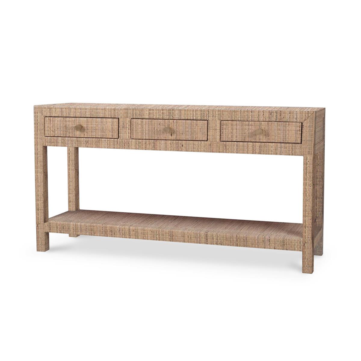 Bramble Kagu Console Table w/ Natural Rattan — Rattan Natural