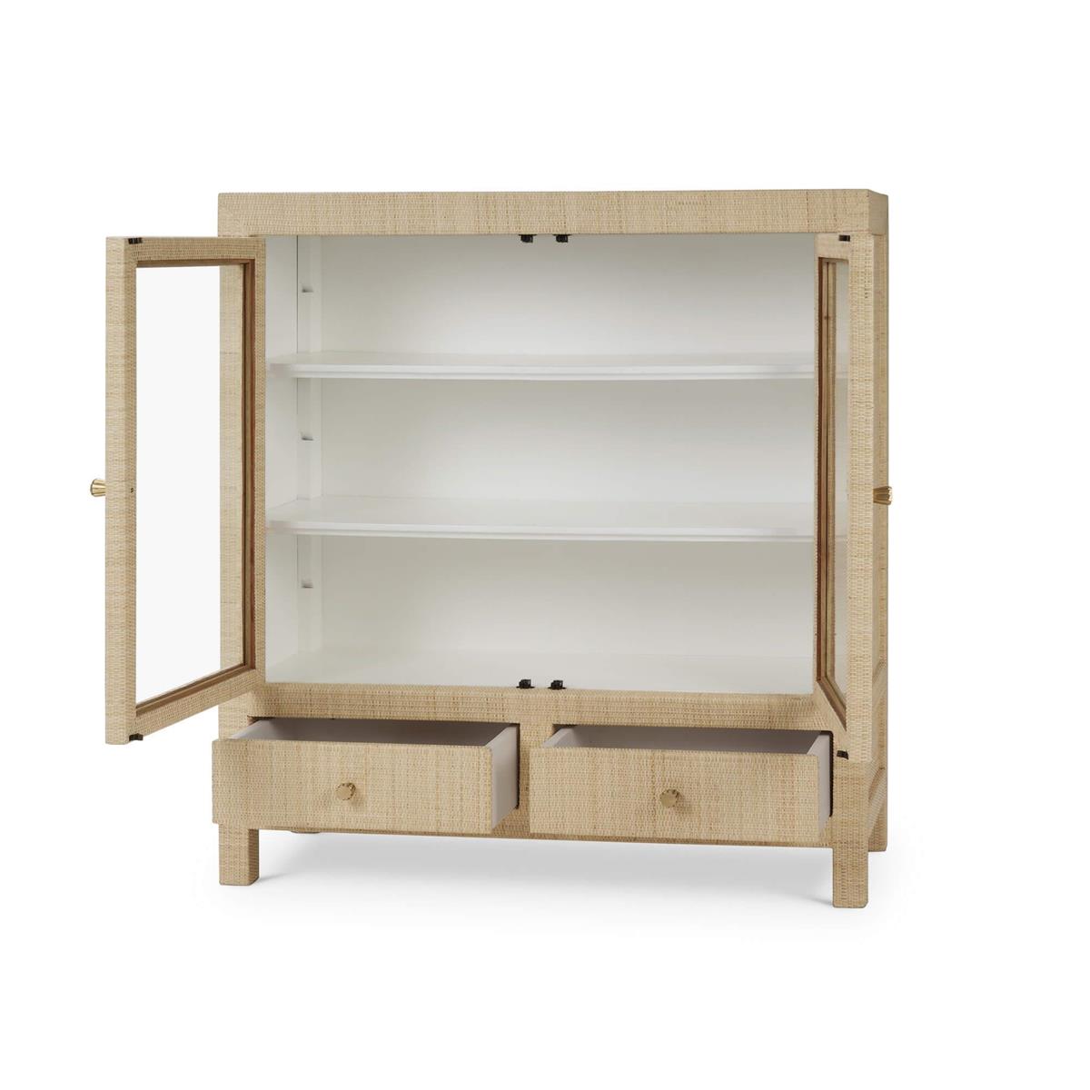 Bramble Kagu 2 Doors Sideboard w/ Raffia — Rattan Natural / True White *