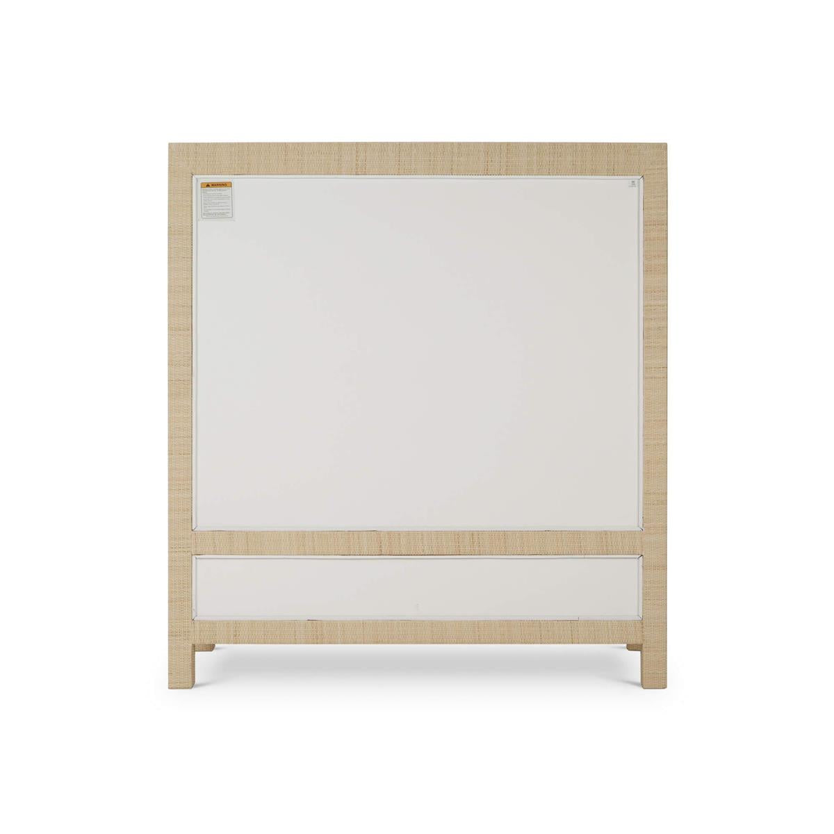 Bramble Kagu 2 Doors Sideboard w/ Raffia — Rattan Natural / True White *