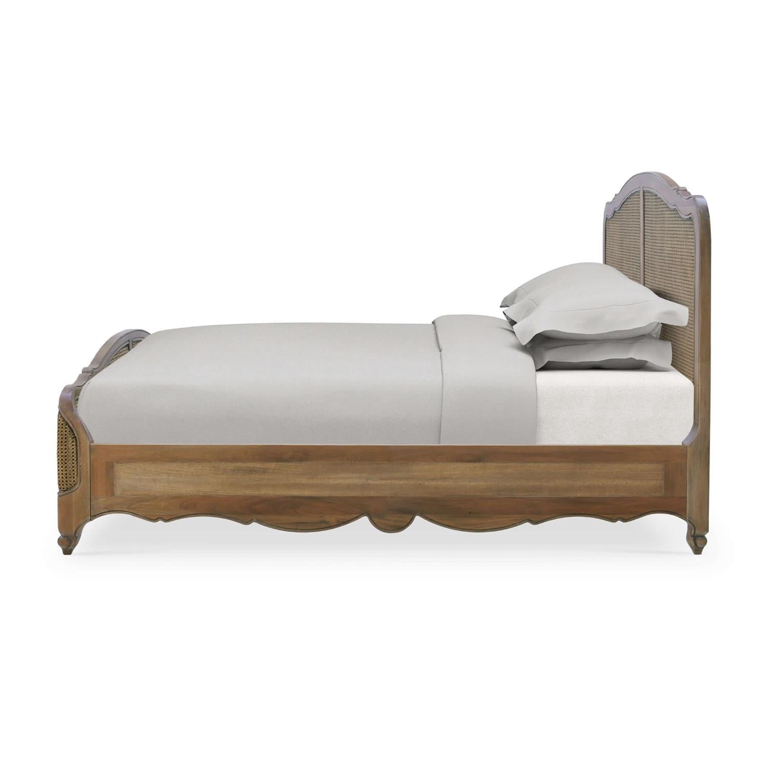 Bramble Covington Rattan Bed King — Straw Wash / Rattan Glaze