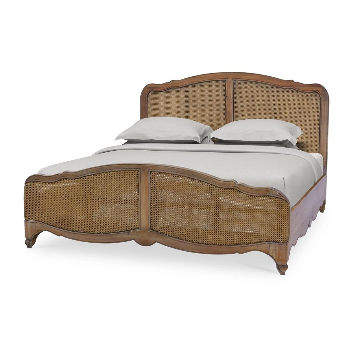 Bramble Covington Rattan Bed King — Straw Wash / Rattan Glaze