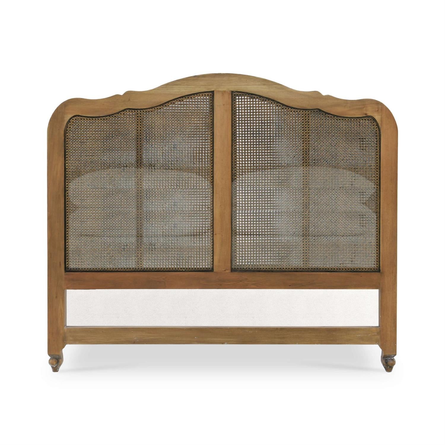 Bramble Covington Rattan Bed Queen — Straw Wash / Rattan Glaze